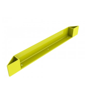 [82" end of row] End Of row protector 82", 6" x 4" x 3/8", Safety Yellow