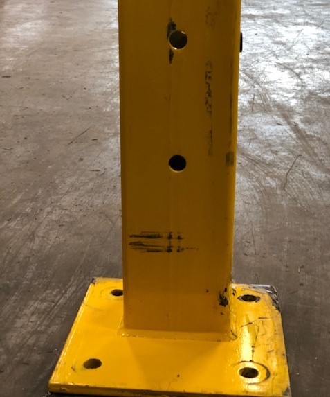 18&quot; H Single Rail Post Used - Safety Yellow
