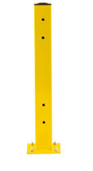 End of Aisle Rail Posts 44" H x 5"  x 5" W, USED Safety Yellow
