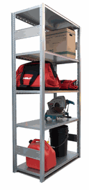 [add-on6shelves39x20] Industrial Shelving Add-on Bay - 39" wide x 20" deep x 90" high with 6 Shelves